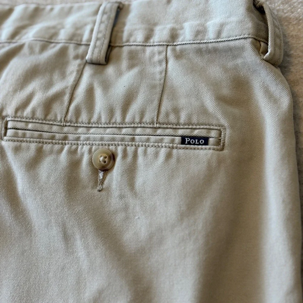 Polo Ralph Lauren Shorts‎ Mens Size 40 Beige Chino Classic Casual Preppy